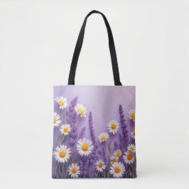 Soft Violet Wildflower Canvas tas