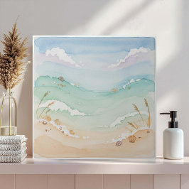 Soft Watercolor Beach Scene ID1207 Tegeltje