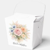 Soft Watercolor Floral Wedding Bedankdoosjes (Voorkant)