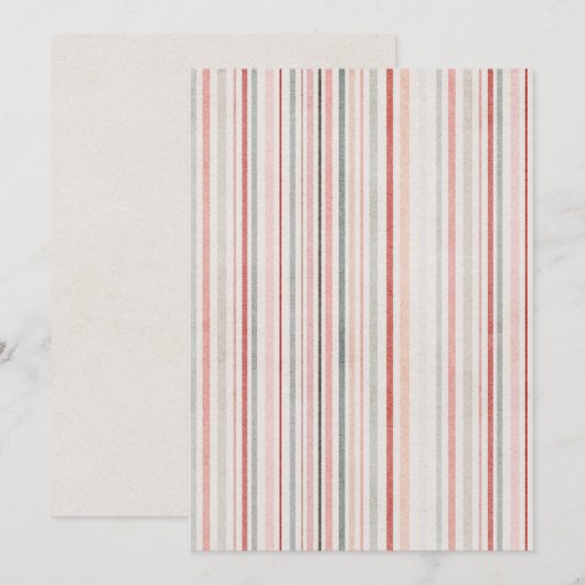 Soft Watercolor Stripes Invitation (Devant / Derrière)