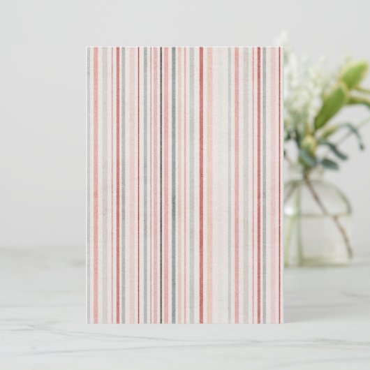 Soft Watercolor Stripes Invitation Kaart (Staand voorkant)