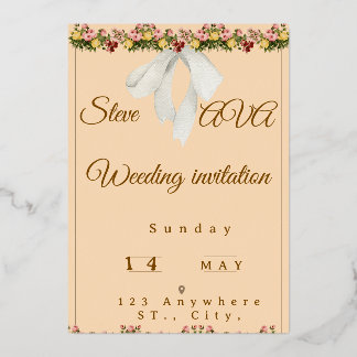 Soft Watercolor Wedding Invitation Folie Uitnodiging