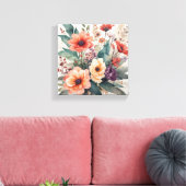 Soft Waterverf Bloemen Boeket Art Print (Insitu (Woonkamer))
