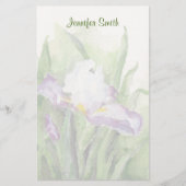 Soft Waterverf Iris Stationery Briefpapier (Voorkant)