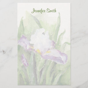 Soft Waterverf Iris Stationery Briefpapier