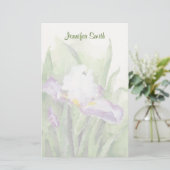 Soft Waterverf Iris Stationery Briefpapier (Staand voorkant)