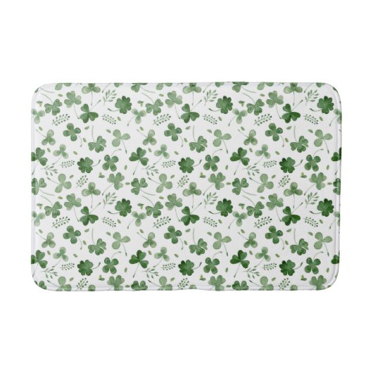 Soft Waterverf Shamrock Pattern Badmat (Voorkant)