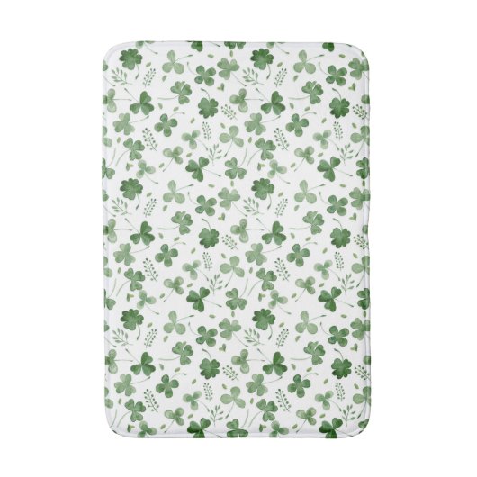Soft Waterverf Shamrock Pattern Badmat (Voorkant Verticaal)