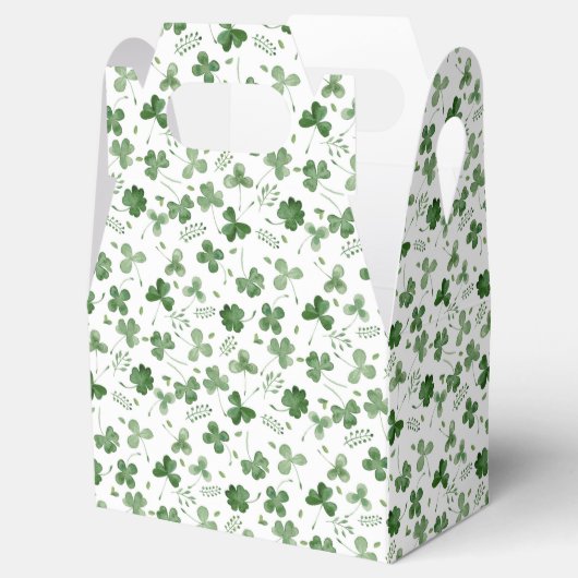 Soft Waterverf Shamrock Pattern Bedankdoosjes (Geopend)