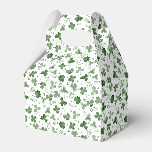 Soft Waterverf Shamrock Pattern Bedankdoosjes (Voorkant Zijde)