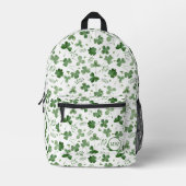 Soft Waterverf Shamrock Pattern Bedrukte Rugzak (Voorkant)