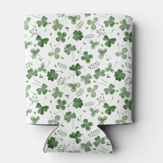 Soft Waterverf Shamrock Pattern Blikjeskoeler (Achterkant)
