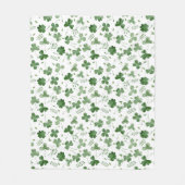 Soft Waterverf Shamrock Pattern Fleece Deken (Voorkant)