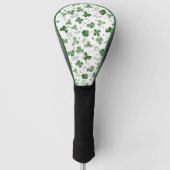 Soft Waterverf Shamrock Pattern Golfheadcover (Voorkant)