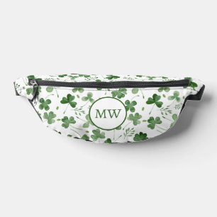 Soft Waterverf Shamrock Pattern Heuptasje
