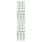 Soft Waterverf Shamrock Pattern Korte Tafelloper (Voorkant)