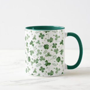 Soft Waterverf Shamrock Pattern Mok
