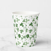 Soft Waterverf Shamrock Pattern Papieren Bekers (Rechts)