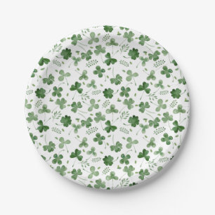 Soft Waterverf Shamrock Pattern Papieren Bordje