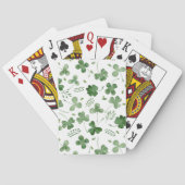 Soft Waterverf Shamrock Pattern Pokerkaarten (Achterkant)