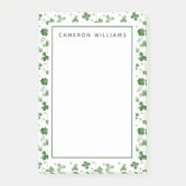 Soft Waterverf Shamrock Pattern Post-it® Notes (Voorkant)