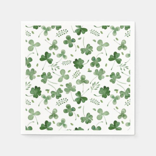 Soft Waterverf Shamrock Pattern Servet (Voorkant)