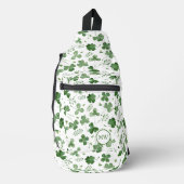 Soft Waterverf Shamrock Pattern Sling Bag (Voorkant)