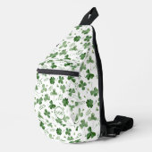 Soft Waterverf Shamrock Pattern Sling Bag (Rechterhoek)