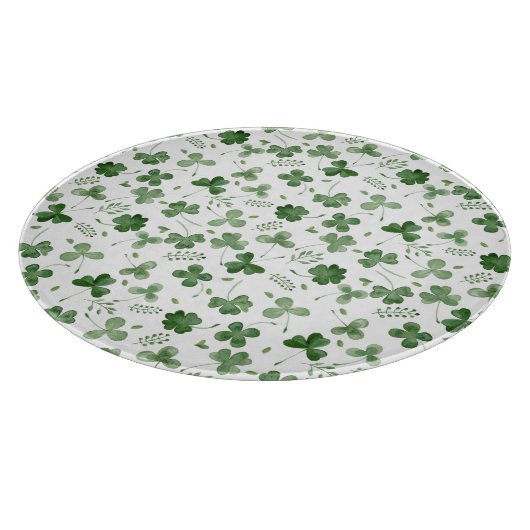 Soft Waterverf Shamrock Pattern Snijplank (Hoek)