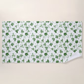 Soft Waterverf Shamrock Pattern Strandlaken (Voorkant)