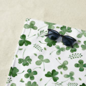 Soft Waterverf Shamrock Pattern Strandlaken (In situ)