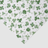 Soft Waterverf Shamrock Pattern Tissuepapier (Detail)