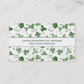Soft Waterverf Shamrock Pattern Visitekaartje (Achterkant)