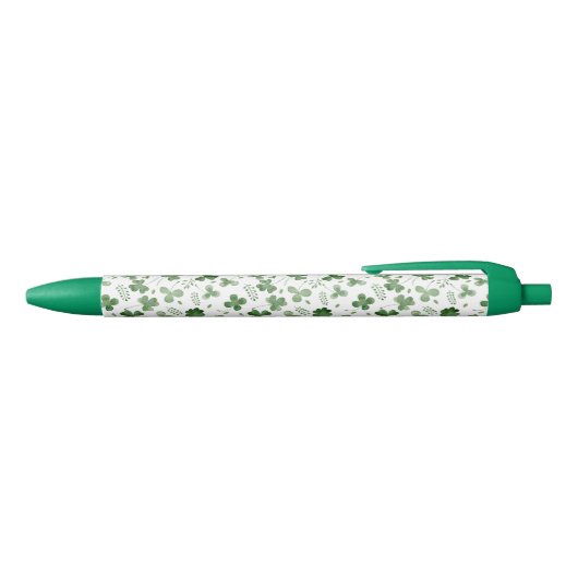 Soft Waterverf Shamrock Pattern Zwarte Inkt Pen (Bovenkant)