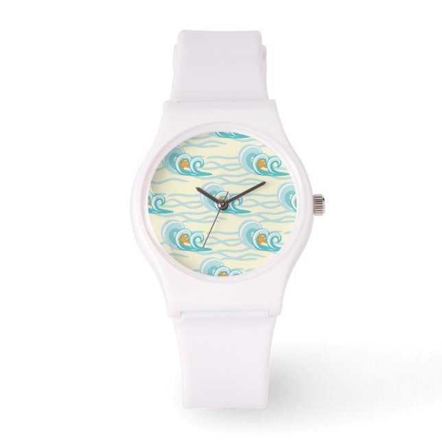 Soft Waves Pattern Horloge (Voorkant)