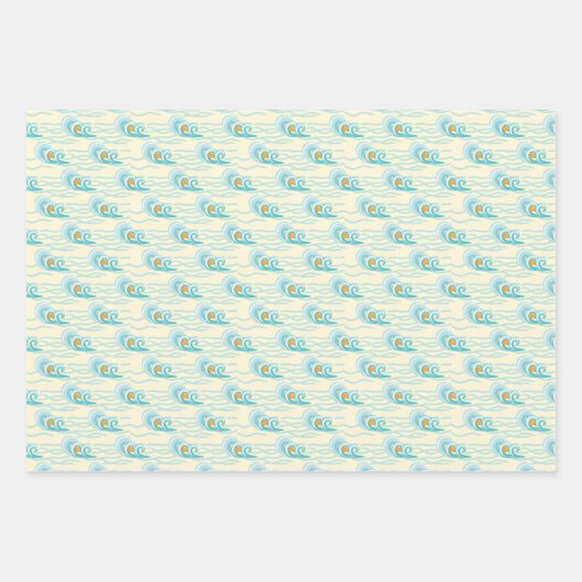 Soft Waves Pattern Inpakpapier Vel (Voorkant 3)