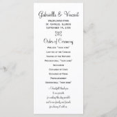 Soft White Daisy on Grey Wedding Programs (Grijze  Programma (Achterkant)