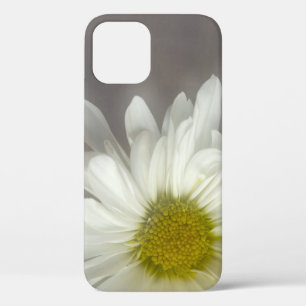 Soft White Daisy op Grey iPhone 12 Hoesje