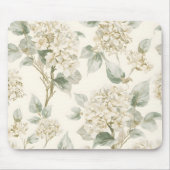 Soft White Hydrangea Floral Pattern Muismat (Voorkant)