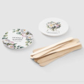 Soft White Peony with Eucalyptus Leaves Wedding Handwaaier (Niet-gemonteerd)