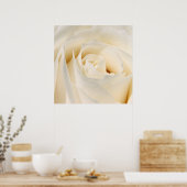 Soft White Rose Poster (Keuken)