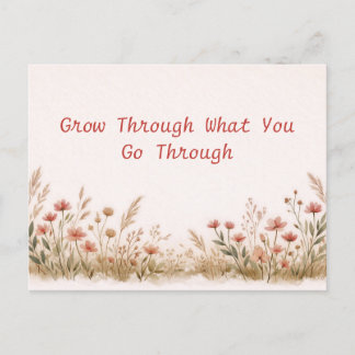 Soft Wildflower Border Meadow Watercolor Briefkaart