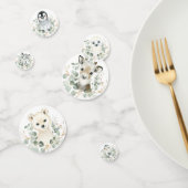 Soft Winter Arctic Animals Greenery Gold Wreate Confetti (Groep)