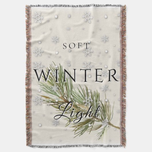 Soft Winter Light w/ Pine Branch and Snow Deken (Voorkant Verticaal)