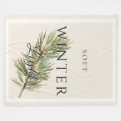 Soft Winter Light with Pine Branch Fleece Deken (Voorkant (Horizontaal))