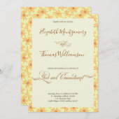 Soft Yellow Floral Commitment Ceremony Kaart (Voorkant / Achterkant)
