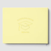Soft Yellow Modern Photo Graduation Party Gold (Verso)