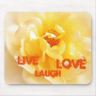Soft Yellow Rose Mousepad Muismat