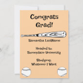 Softbal/Baseball 3 Foto Collage Peach Aankondiging (Achterkant)