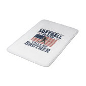 Softbal Broer Patriottisch Vintage Gravure Shirt Badmat (Gekanteld)